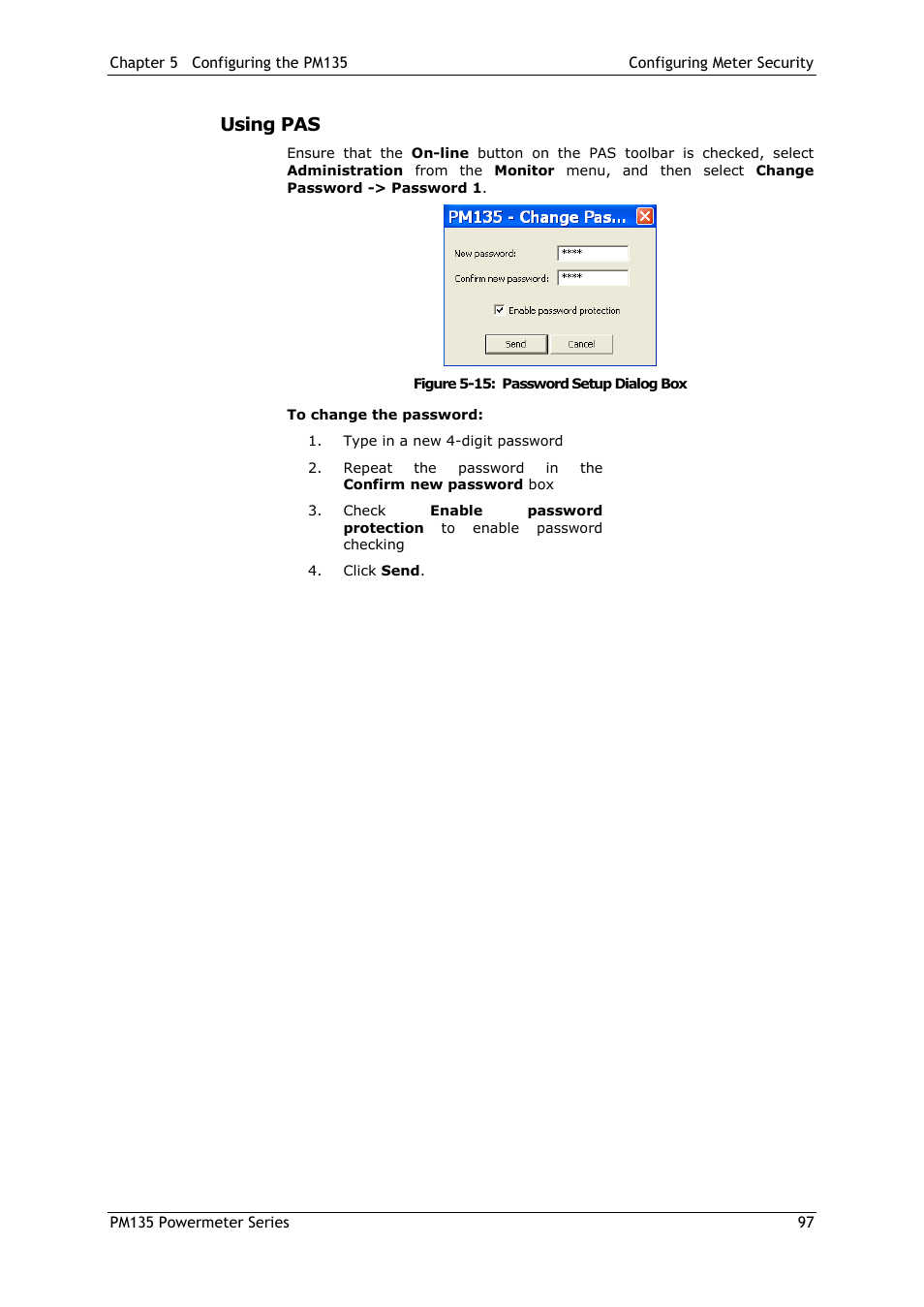 Using pas | SATEC PM135 Manual User Manual | Page 97 / 166