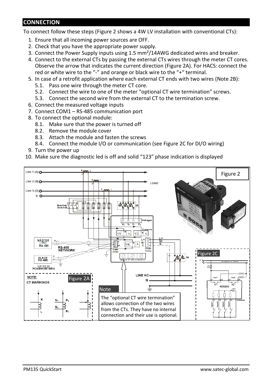 SATEC PM135 Quick Start User Manual | Page 2 / 4