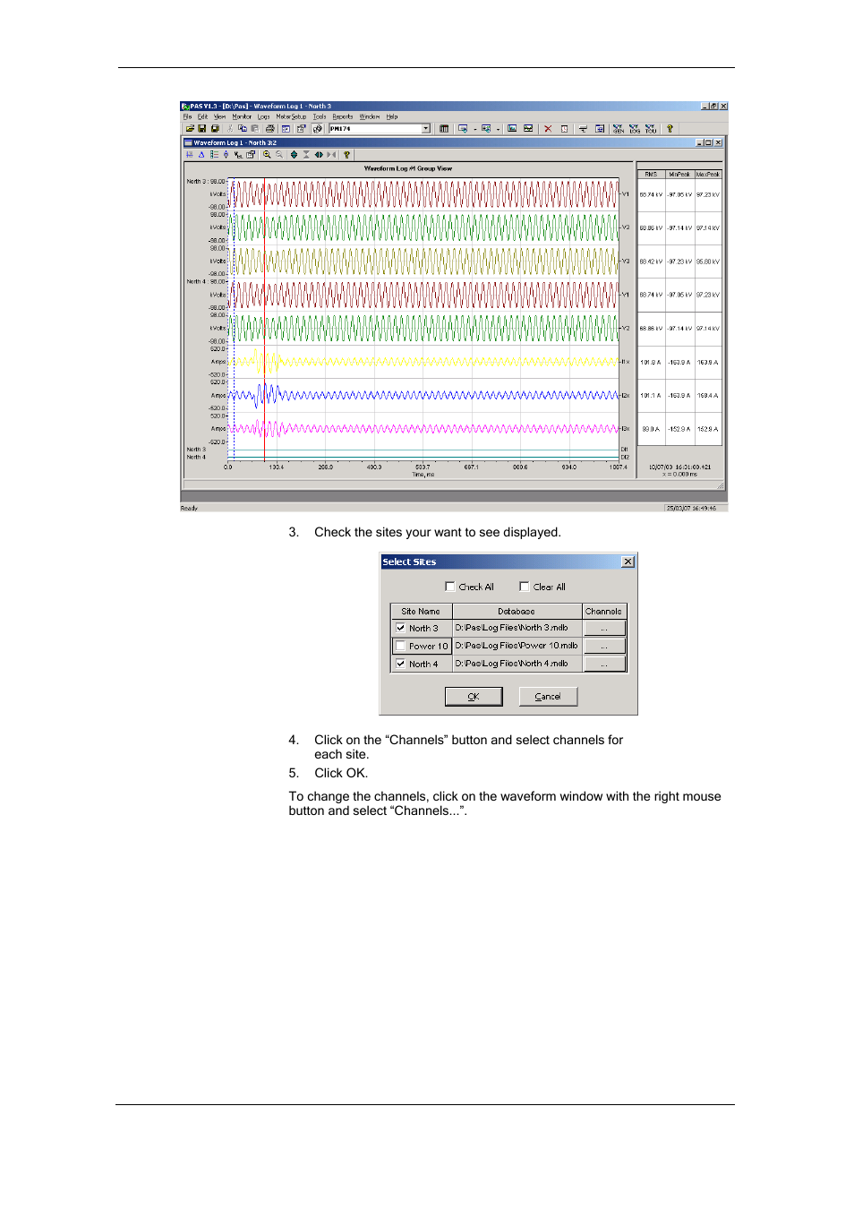 Viewing synchronized waveforms | SATEC RDM172 Manual User Manual | Page 114 / 135
