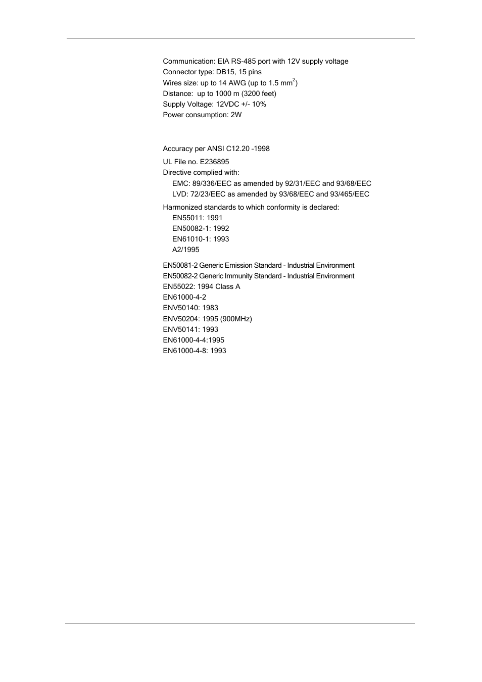 Standards compliance | SATEC RDM172 Manual User Manual | Page 120 / 135