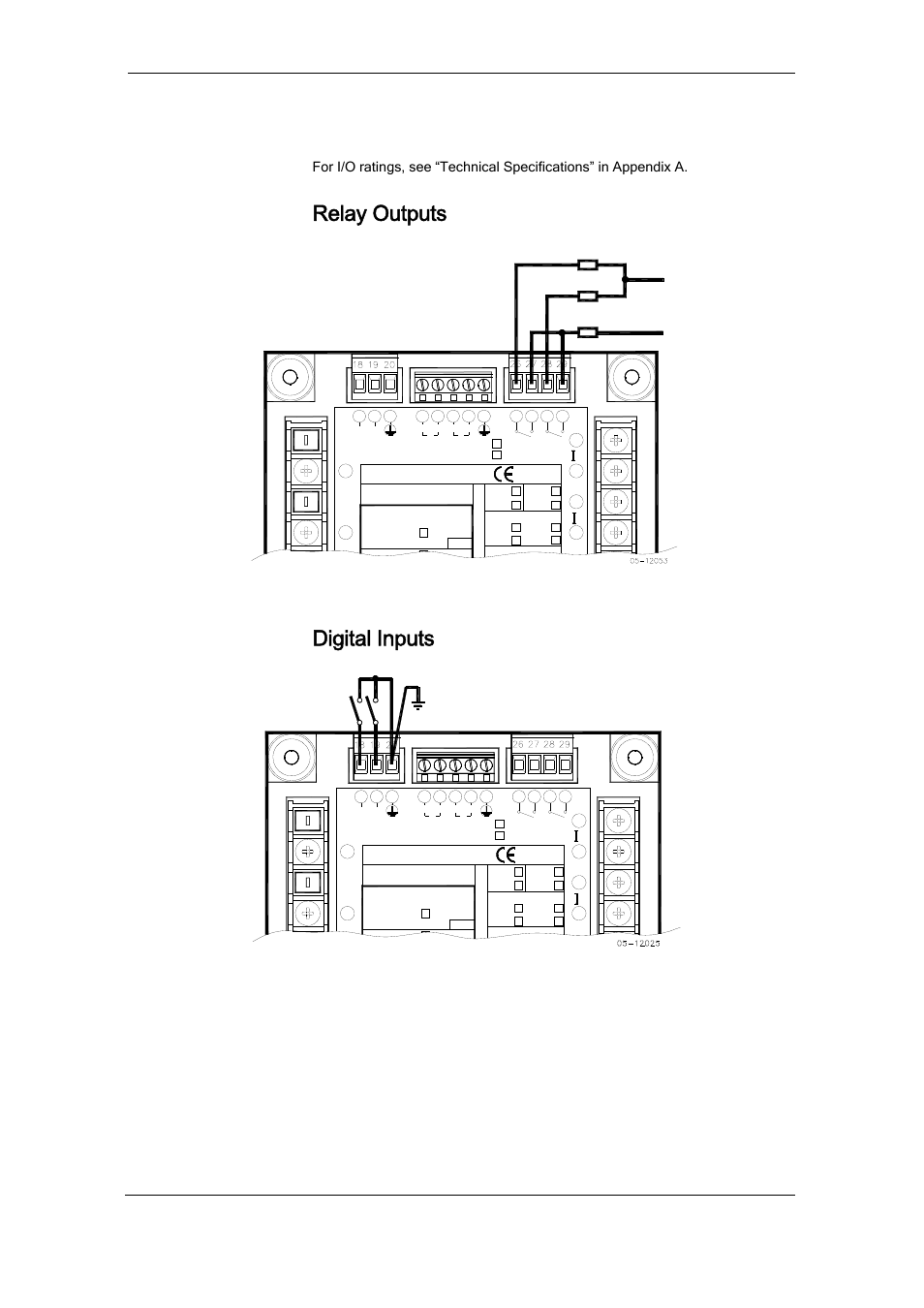 Relay outputs, Digital inputs, I/o connections | Chapter 2 installation i/o connections, Series pm172 powermeters, Load, Load n 10a fuse line, Figure 2-25 relay output connection, Figure 2-26 digital input connection | SATEC RDM172 Manual User Manual | Page 24 / 135