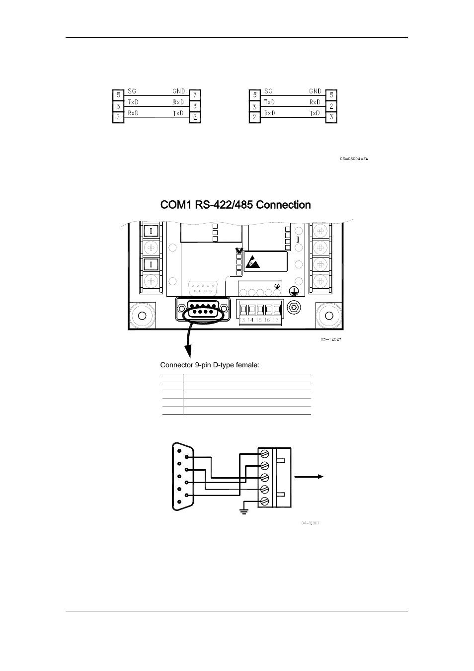 Com1 rs-422/485 connection, Chapter 2 installation communications connections, Series pm172 powermeters | Pm172 | SATEC RDM172 Manual User Manual | Page 27 / 135
