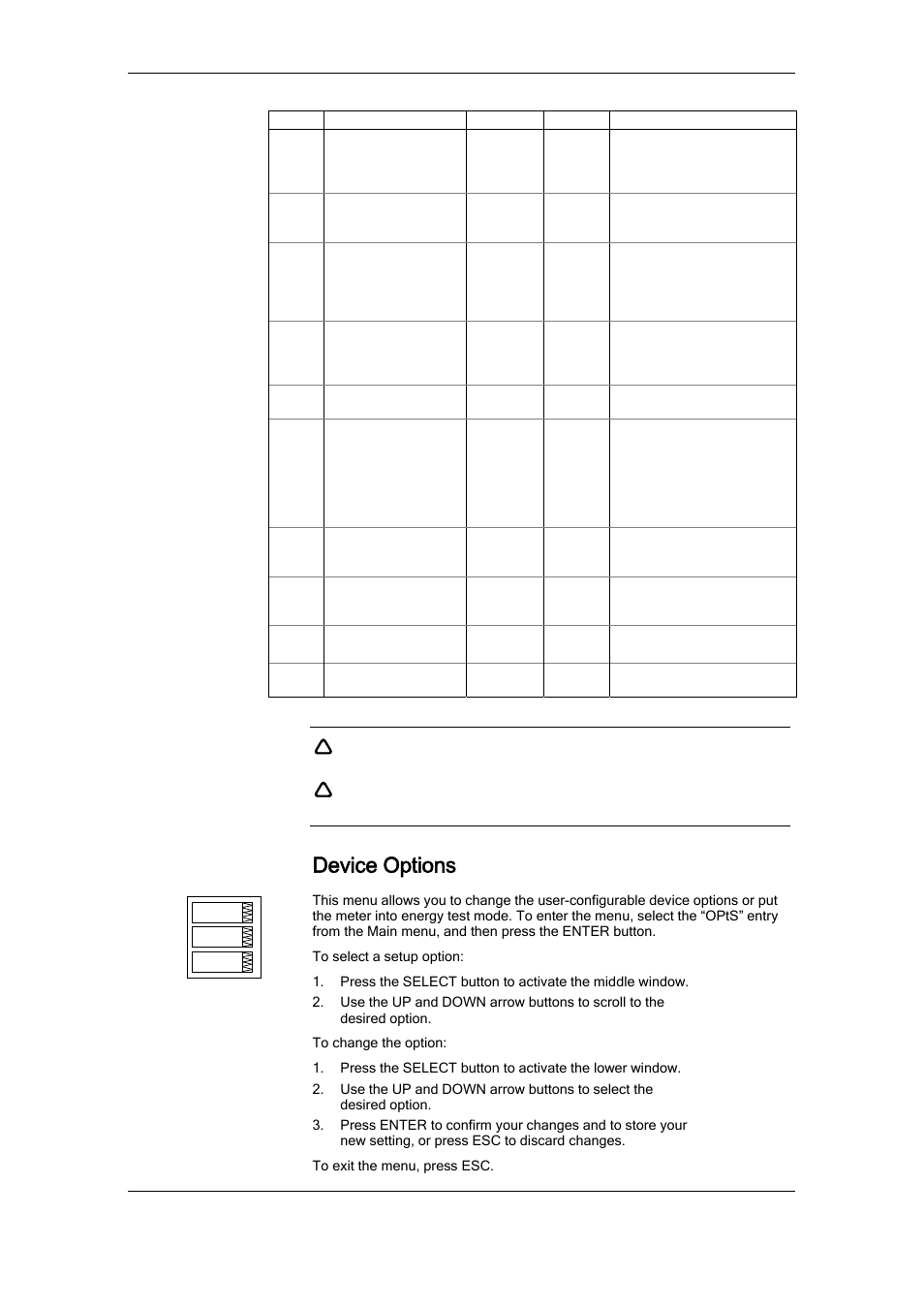 Device options | SATEC RDM172 Manual User Manual | Page 43 / 135