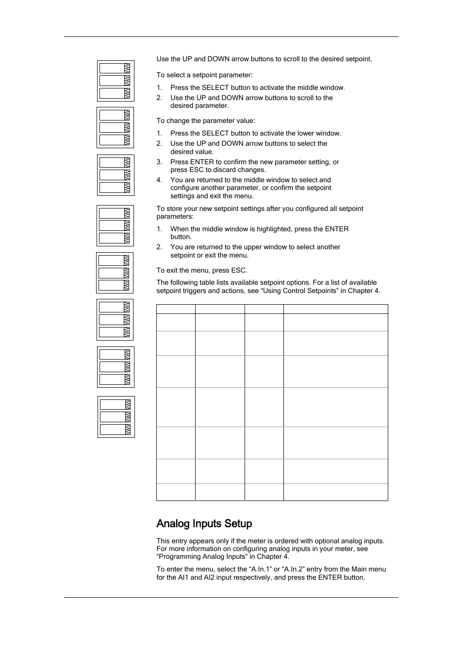 Analog inputs setup | SATEC RDM172 Manual User Manual | Page 49 / 135