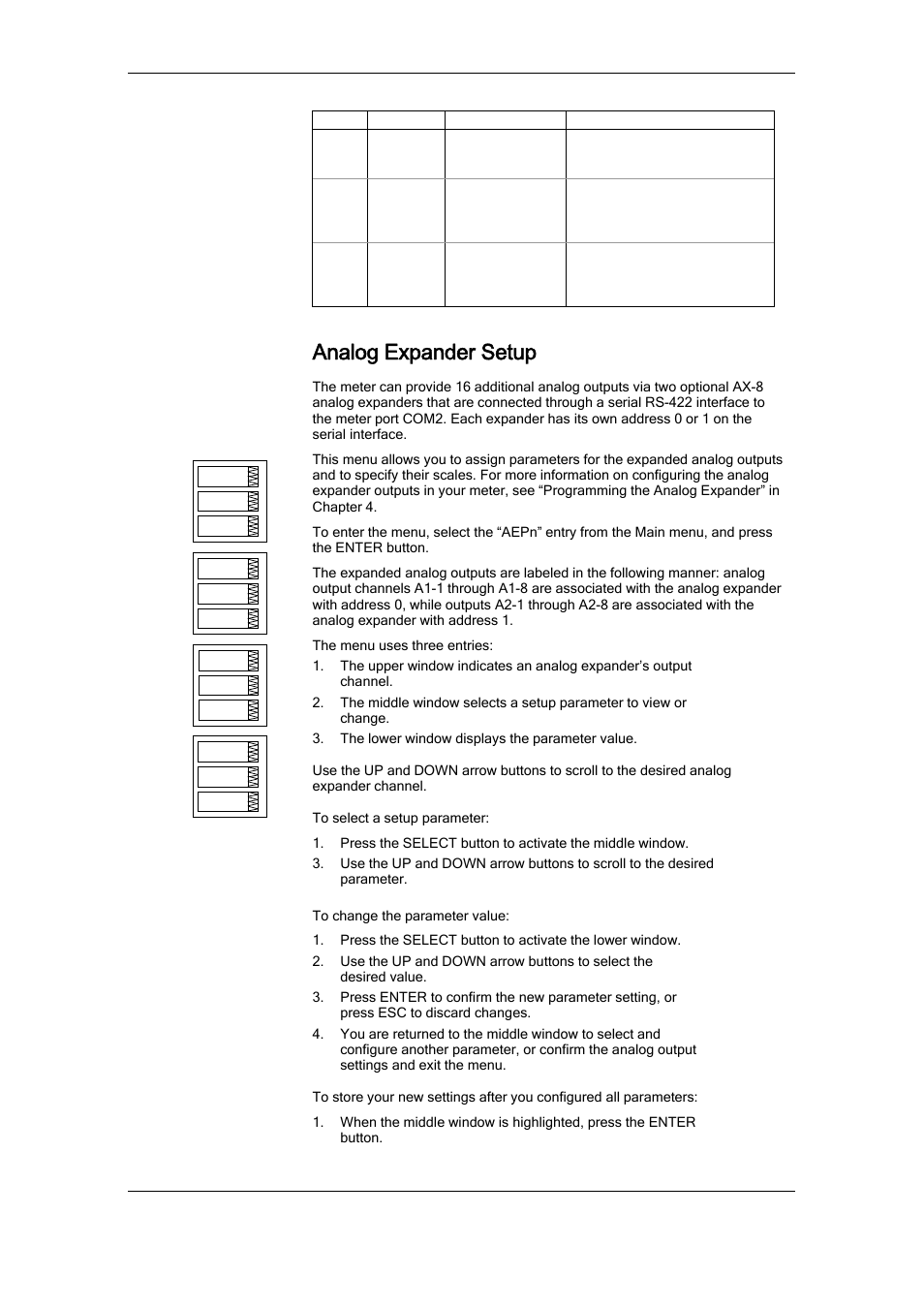 Analog expander setup | SATEC RDM172 Manual User Manual | Page 51 / 135