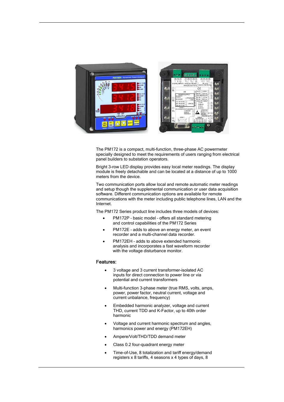 Chapter 1 general information | SATEC RDM172 Manual User Manual | Page 6 / 135