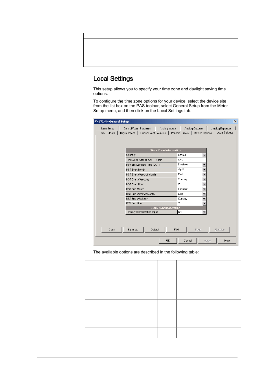 Local settings, Series pm172 powermeters | SATEC RDM172 Manual User Manual | Page 68 / 135