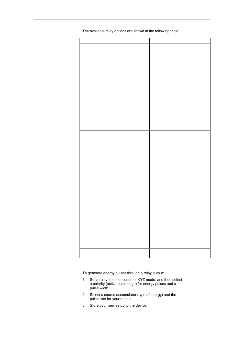 Generating energy pulses through relay outputs | SATEC RDM172 Manual User Manual | Page 71 / 135