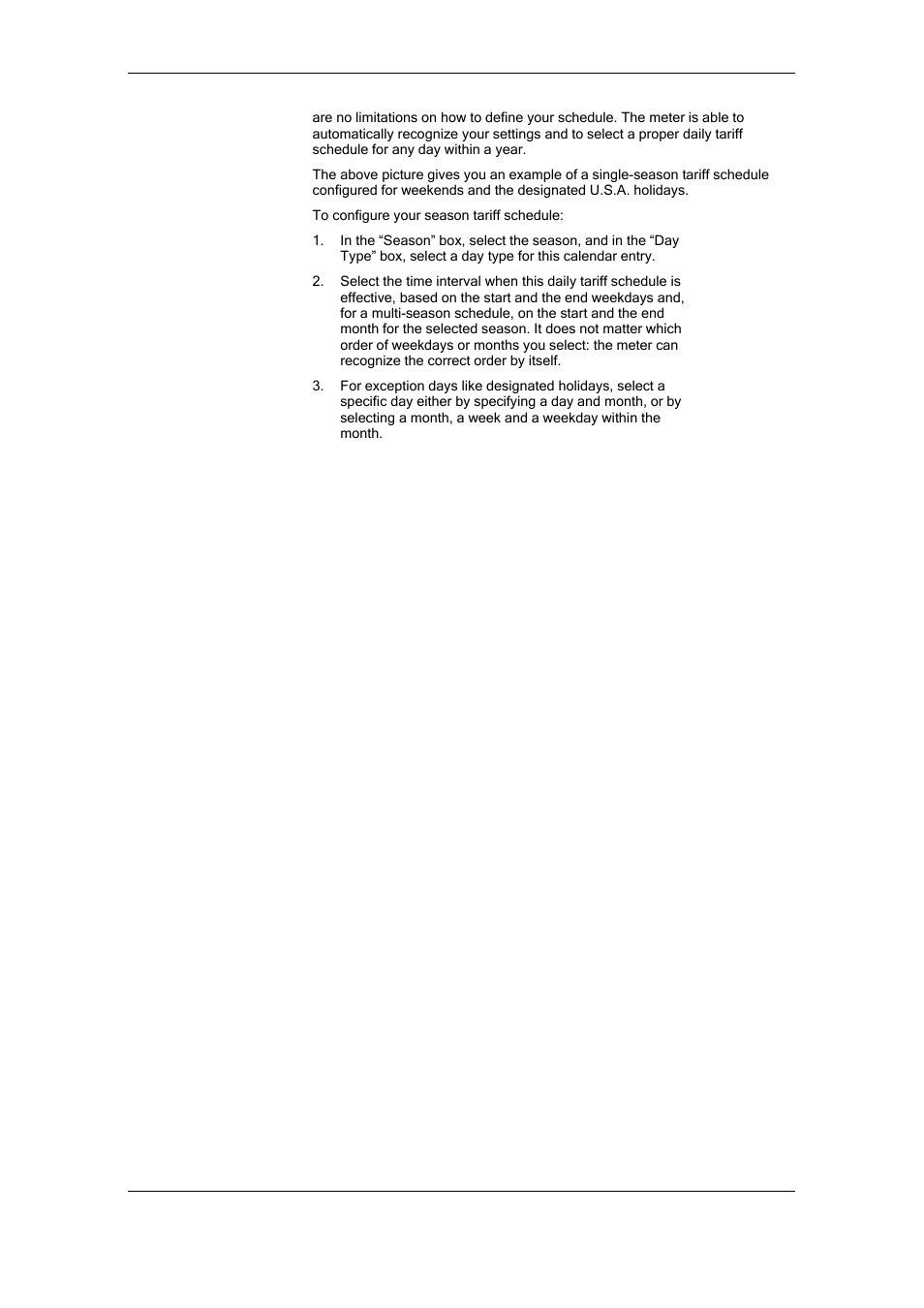 Configuring the season tariff schedule | SATEC RDM172 Manual User Manual | Page 85 / 135