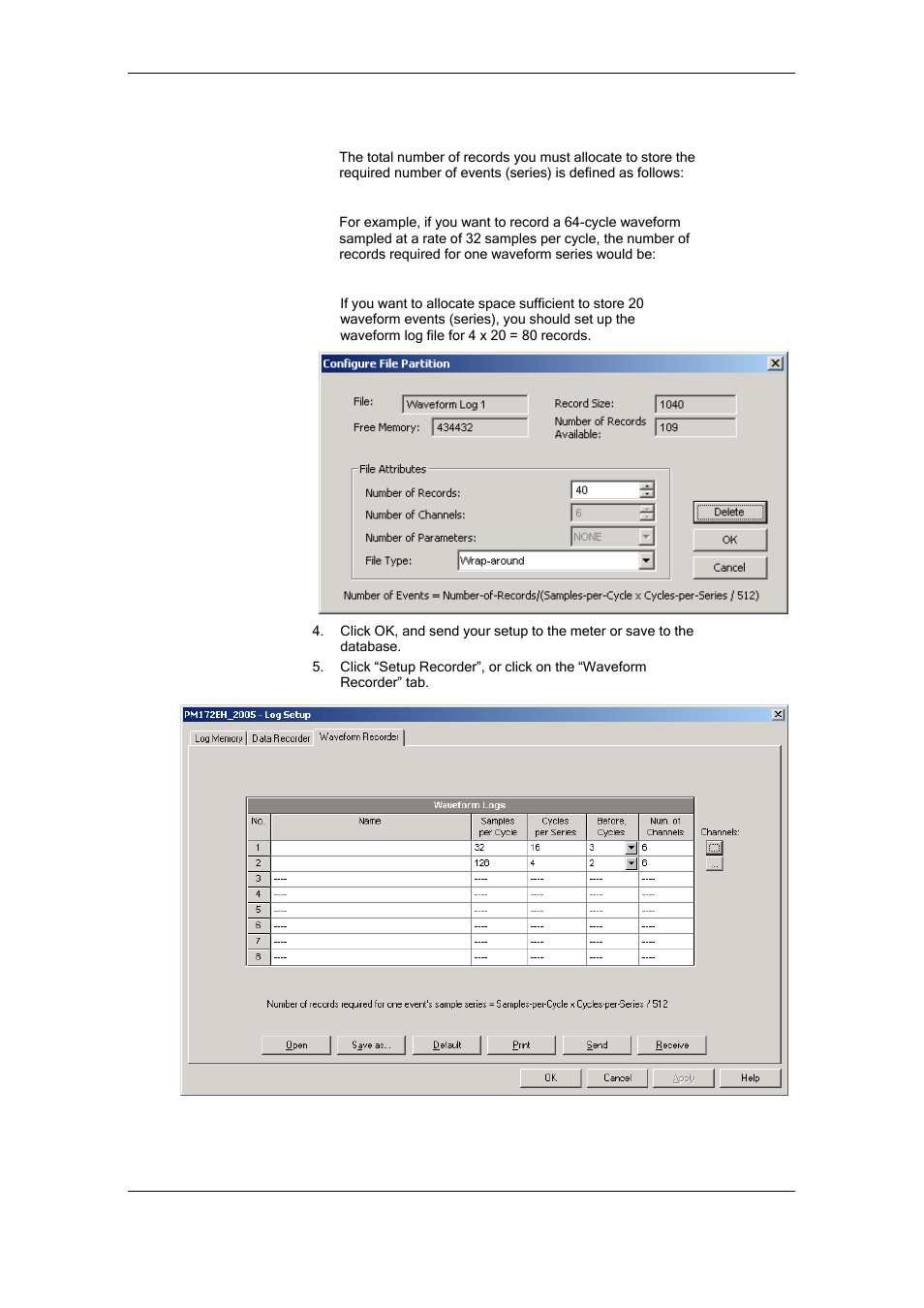 Configuring the waveform recorder | SATEC RDM172 Manual User Manual | Page 91 / 135