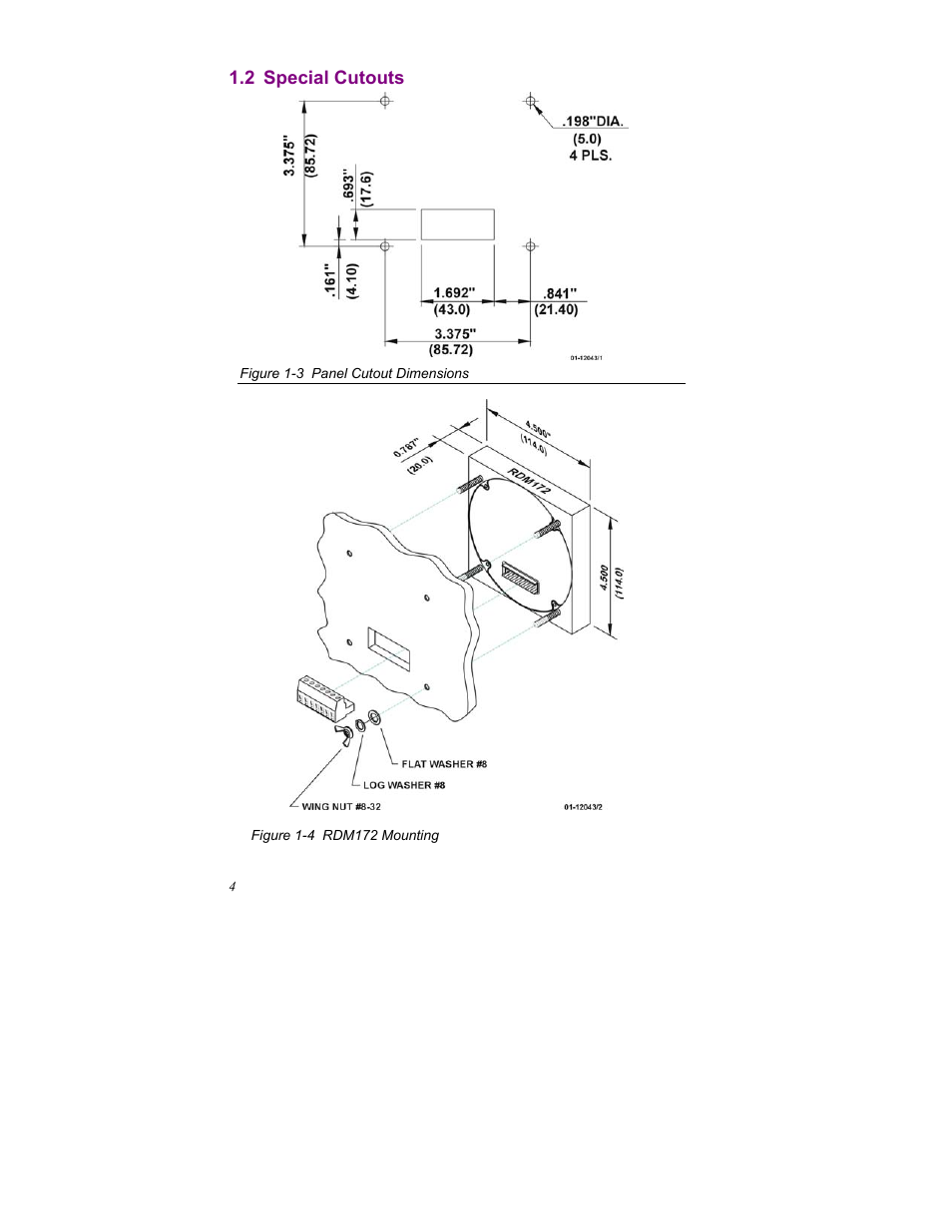 Special cutouts | SATEC RDM172 Quick Start-1 User Manual | Page 5 / 10