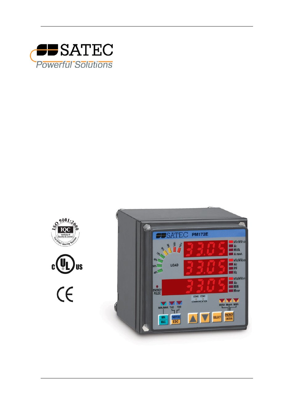 SATEC RDM172 Quick Start-2 User Manual | 14 pages