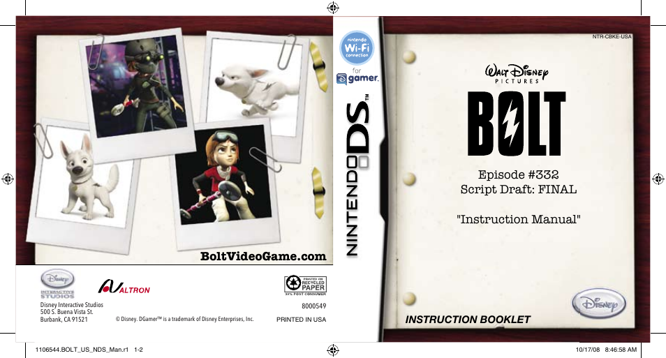 Disney Interactive Studios Episode #332 User Manual | 11 pages