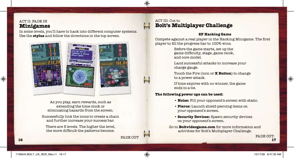 Minigames, Bolt’s multiplayer challenge | Disney Interactive Studios Episode #332 User Manual | Page 10 / 11