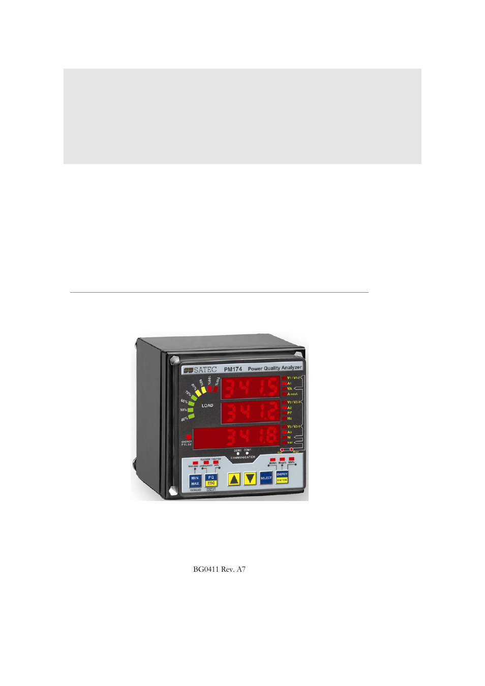 SATEC PM174 Manual User Manual | 149 pages