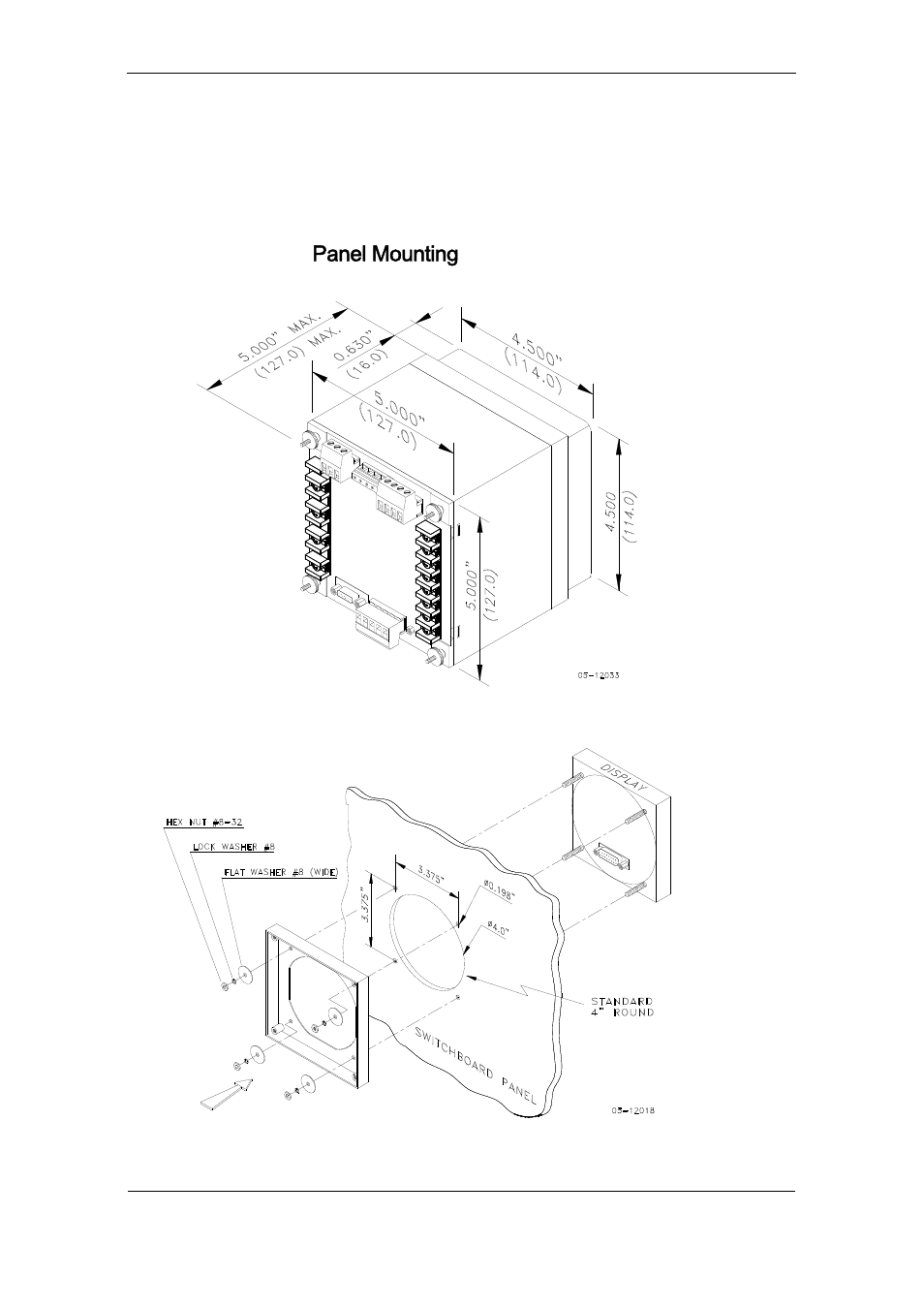 Chapter 2 installation, Mechanical installation, Panel mounting | SATEC PM174 Manual User Manual | Page 11 / 149
