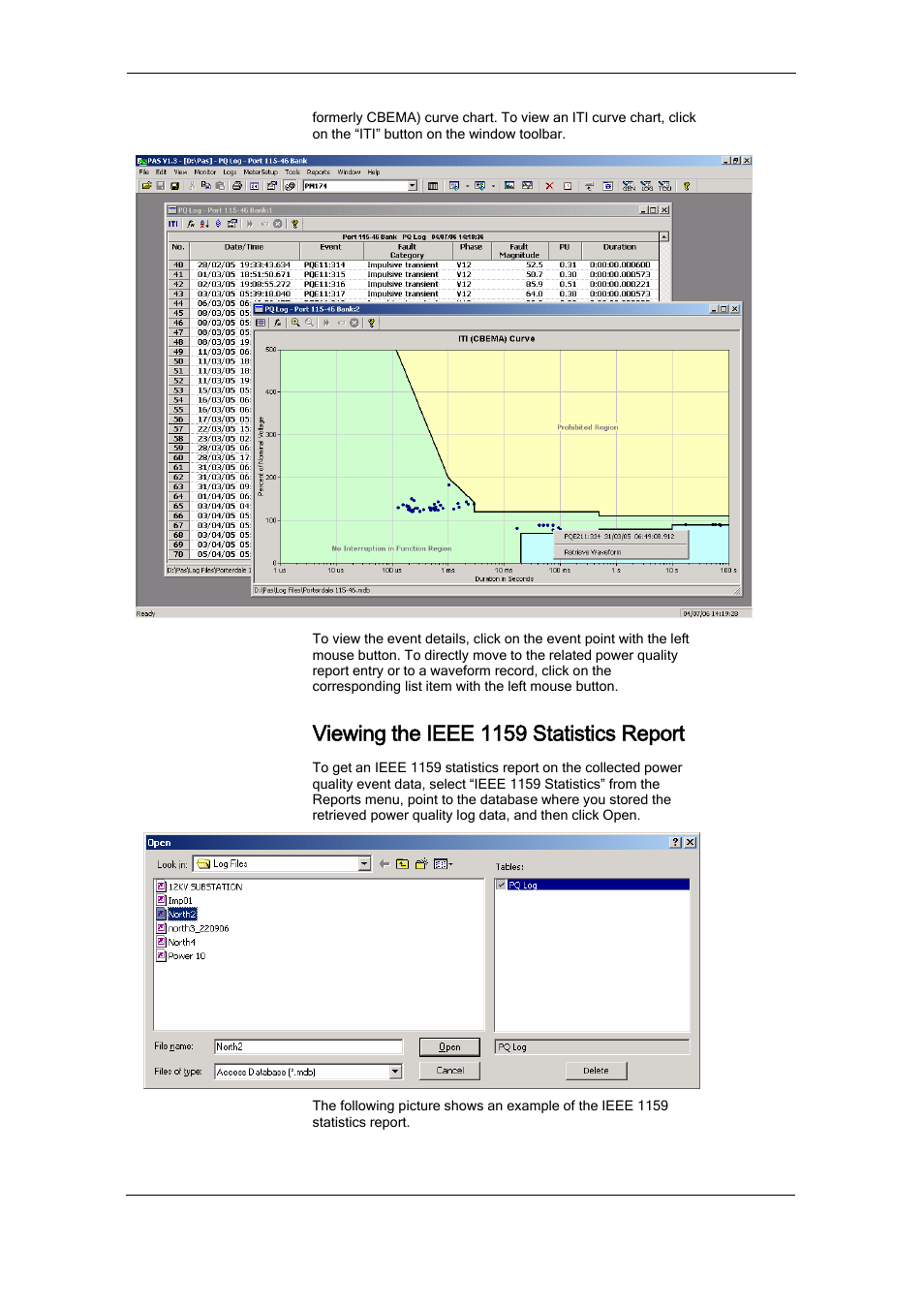 Viewing the ieee 1159 statistics report | SATEC PM174 Manual User Manual | Page 116 / 149