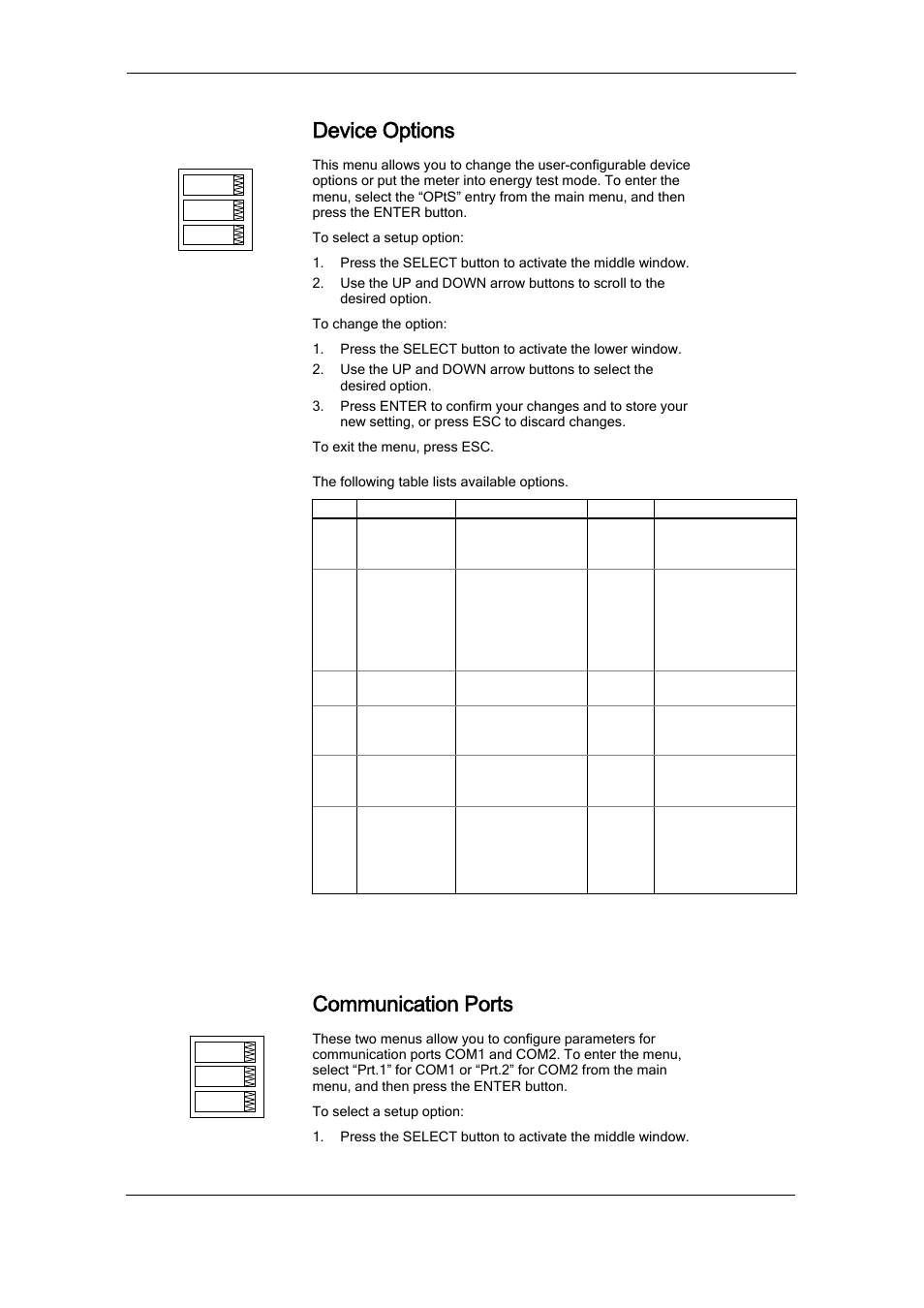 Device options, Communication ports | SATEC PM174 Manual User Manual | Page 46 / 149