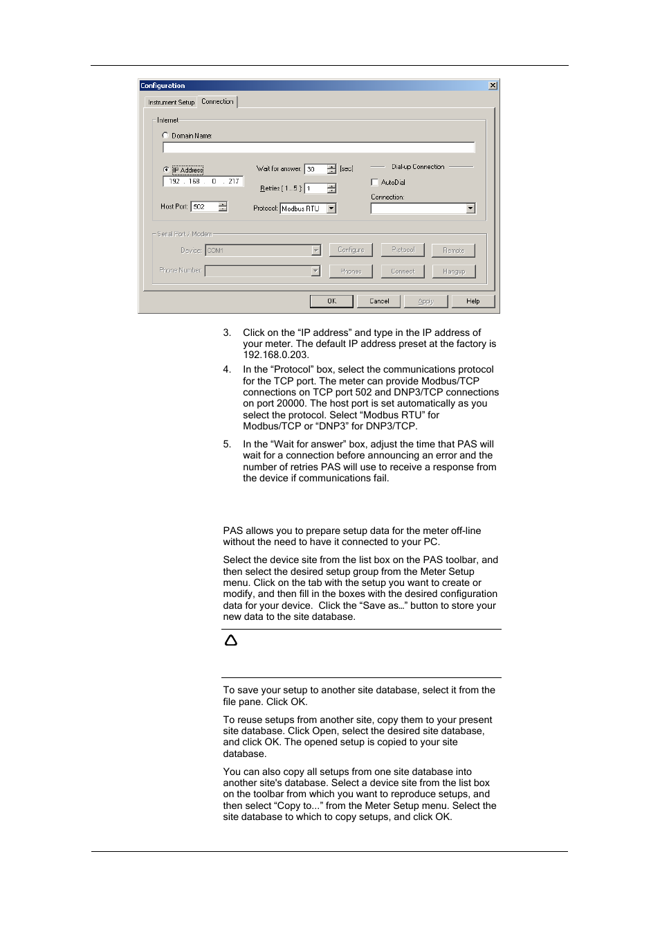 Setting up the meter | SATEC PM174 Manual User Manual | Page 61 / 149