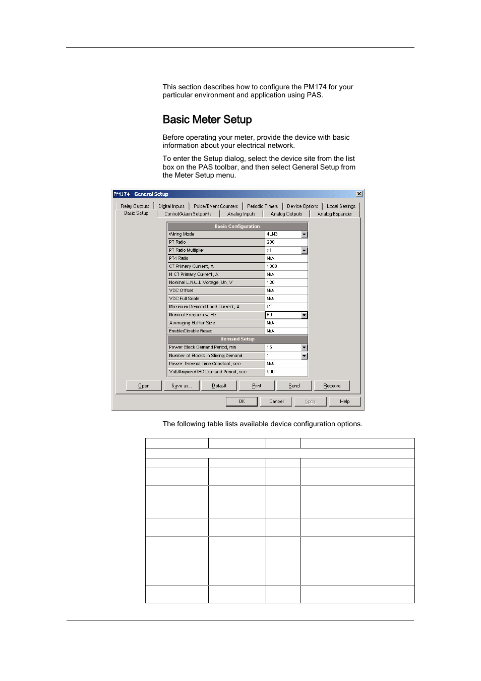 Basic meter setup, General meter setup | SATEC PM174 Manual User Manual | Page 67 / 149