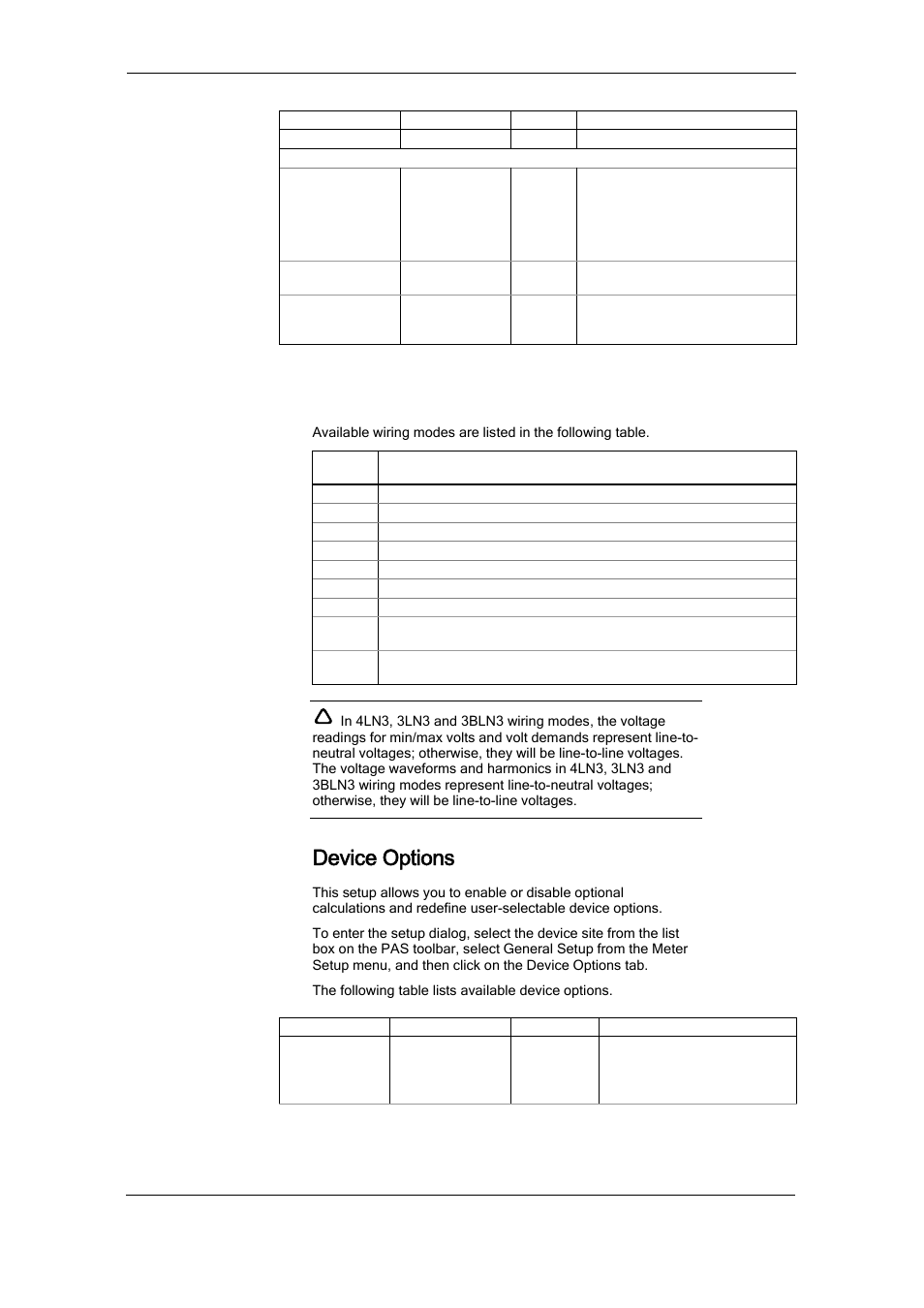 Device options | SATEC PM174 Manual User Manual | Page 68 / 149