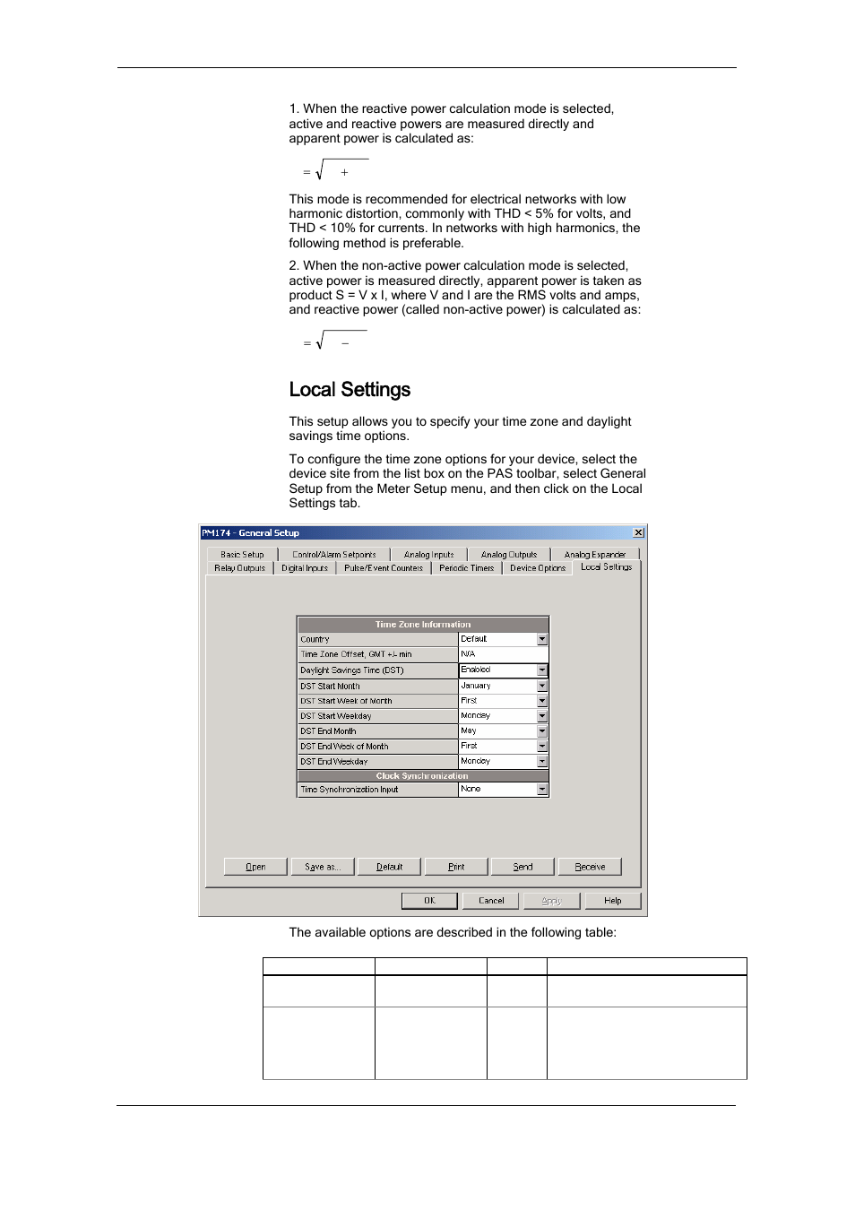 Local settings | SATEC PM174 Manual User Manual | Page 70 / 149