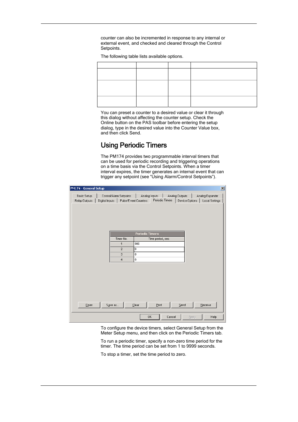 Using periodic timers | SATEC PM174 Manual User Manual | Page 80 / 149
