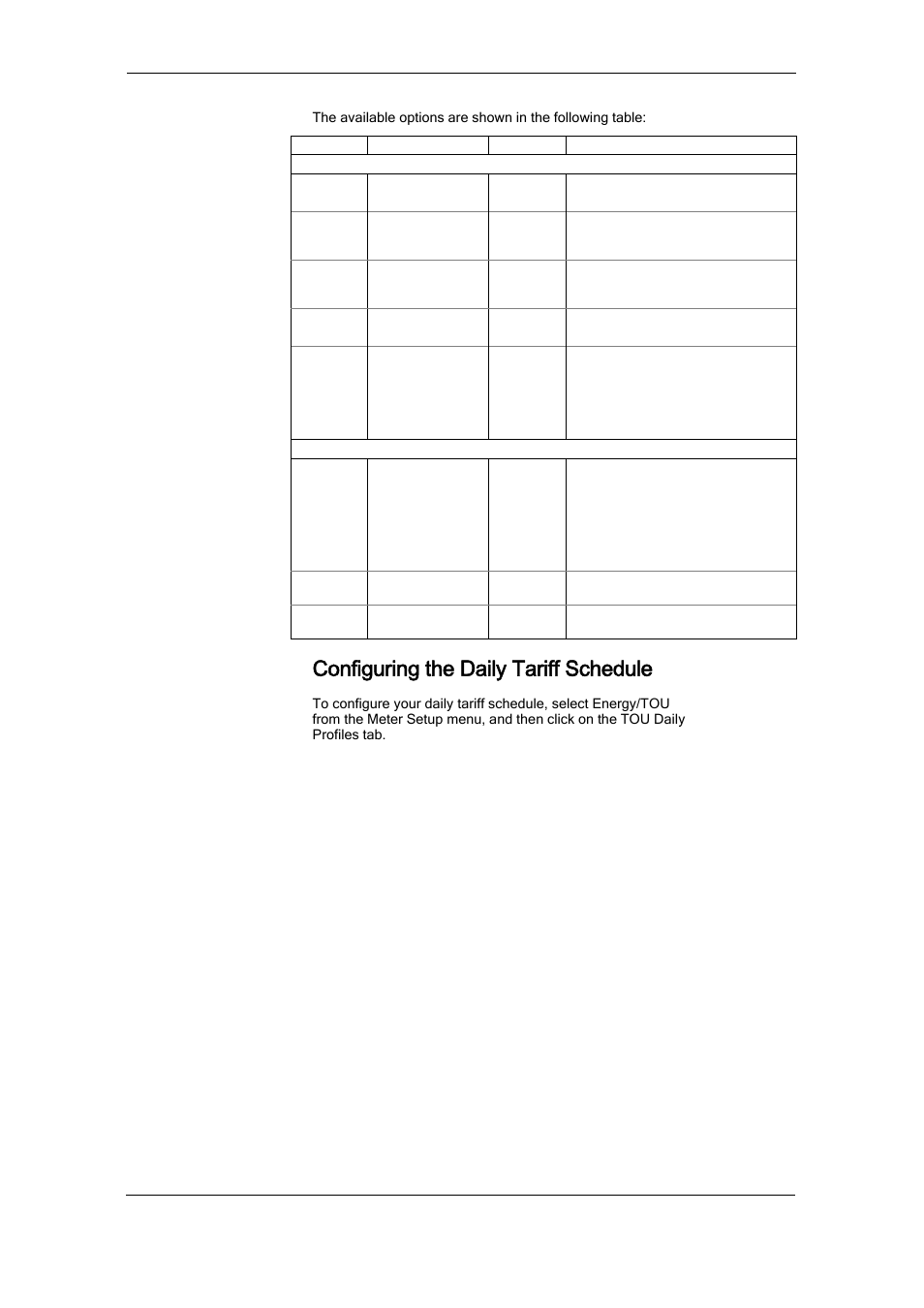 Configuring the daily tariff schedule | SATEC PM174 Manual User Manual | Page 86 / 149
