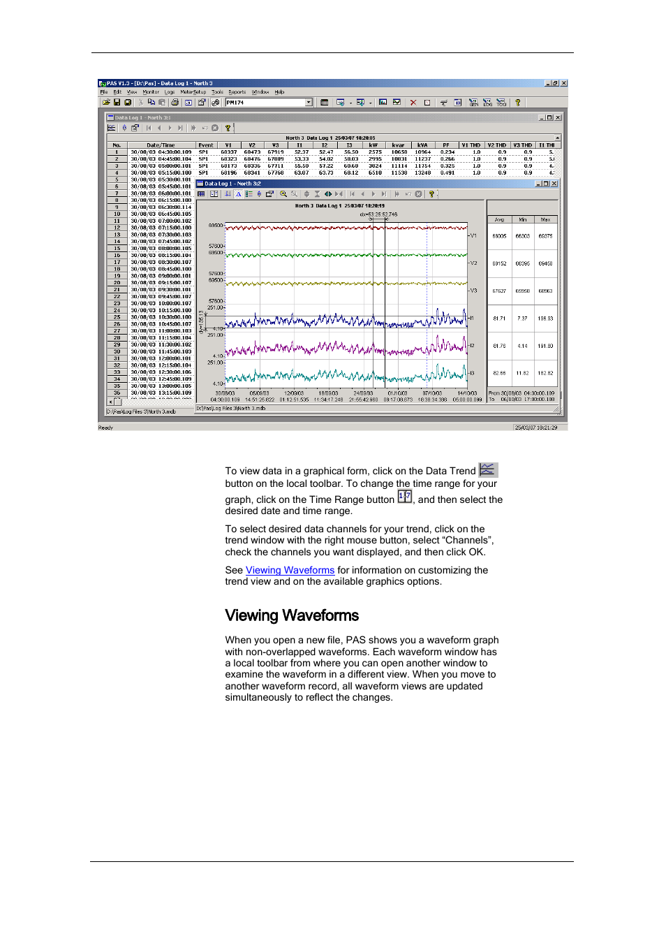 Viewing waveforms | SATEC PM175 Manual User Manual | Page 130 / 168