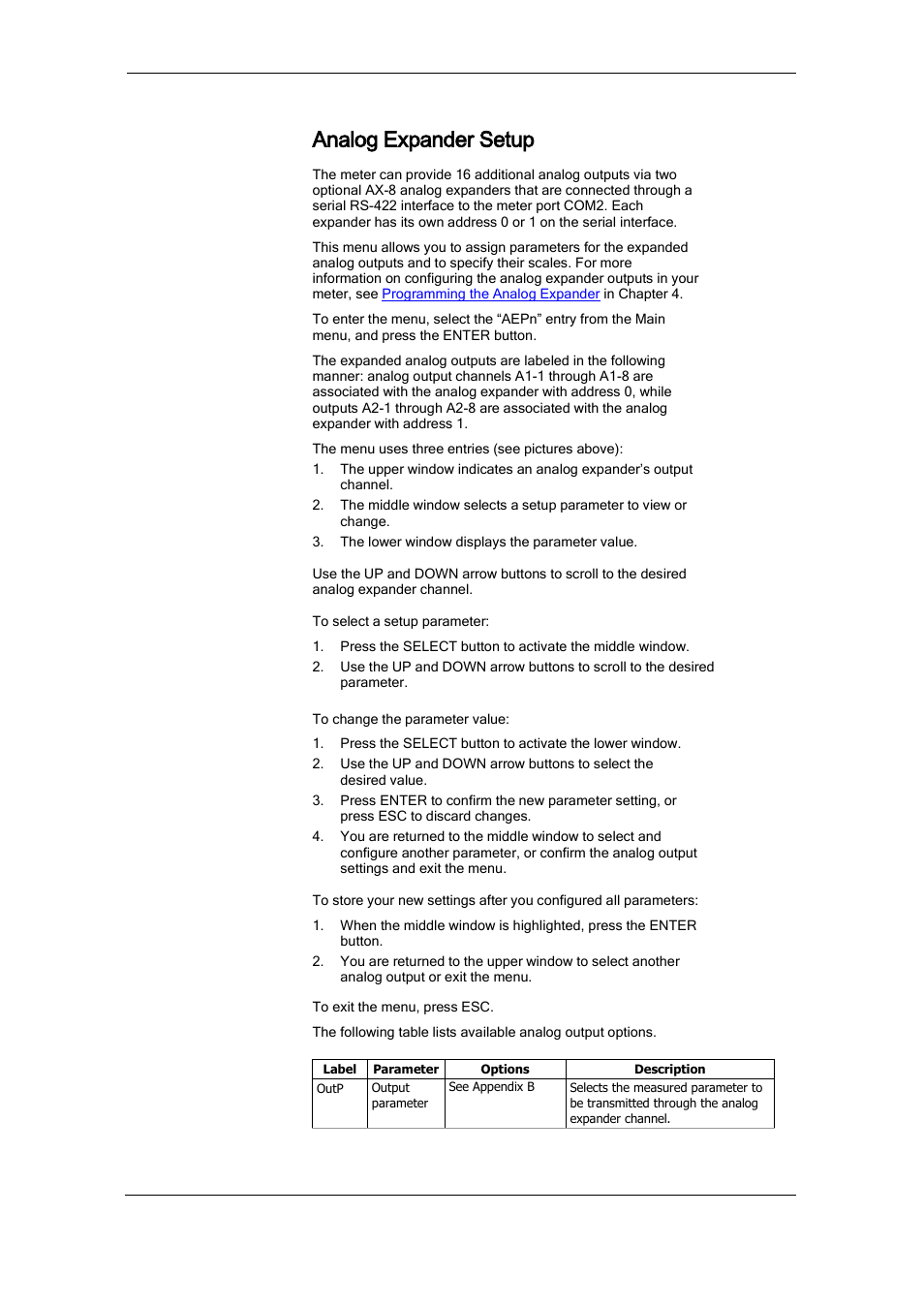 Analog expander setup | SATEC PM175 Manual User Manual | Page 52 / 168