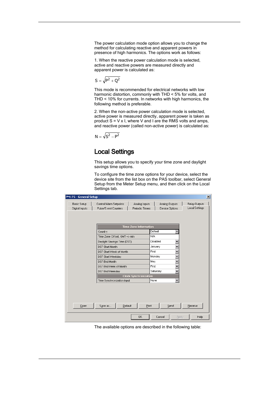 Local settings | SATEC PM175 Manual User Manual | Page 67 / 168