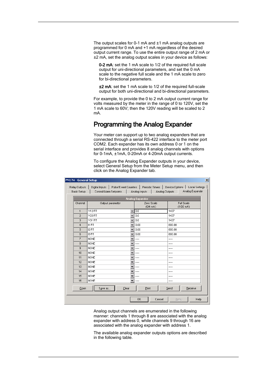 Programming the analog expander | SATEC PM175 Manual User Manual | Page 75 / 168