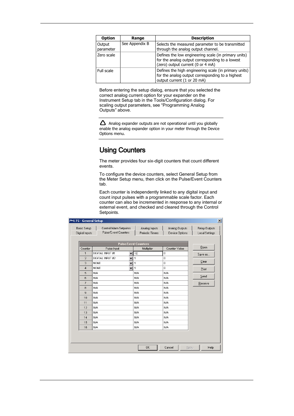 Using counters | SATEC PM175 Manual User Manual | Page 76 / 168