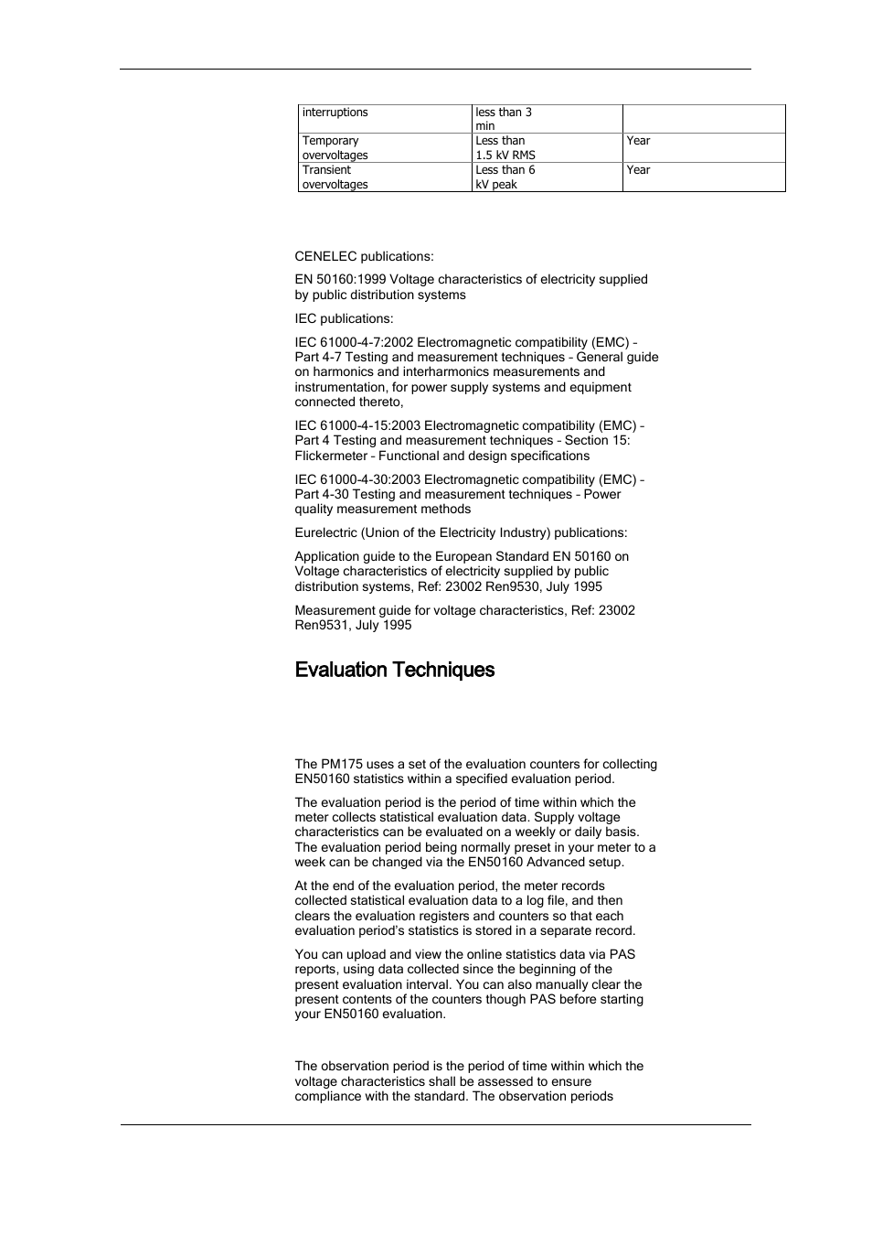 Evaluation techniques | SATEC PM175 Manual User Manual | Page 95 / 168