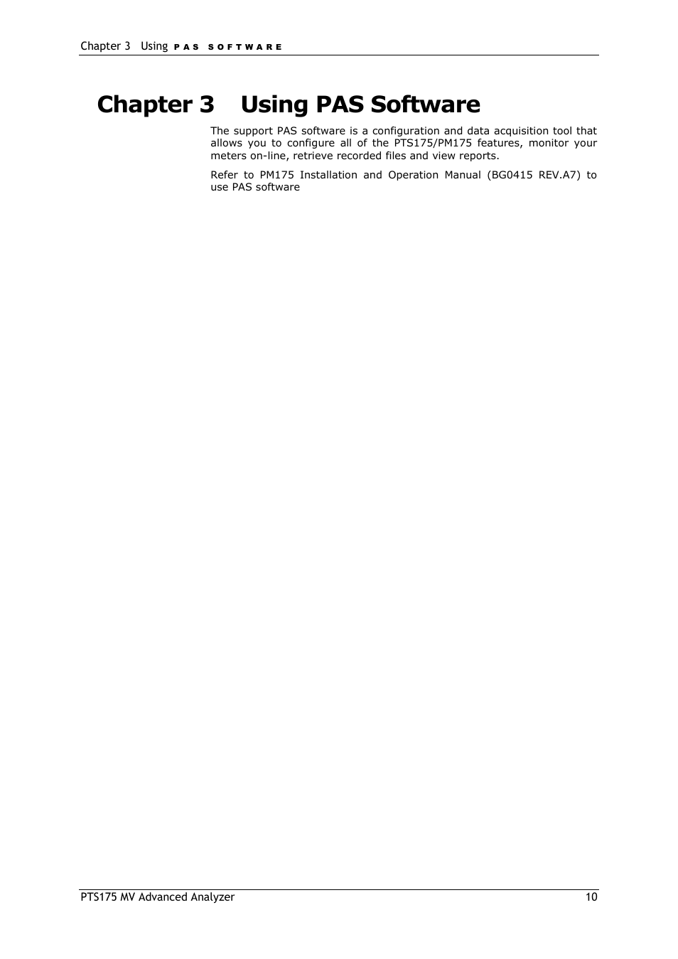 Chapter 3 using pas software | SATEC PTS175 Manual User Manual | Page 10 / 12
