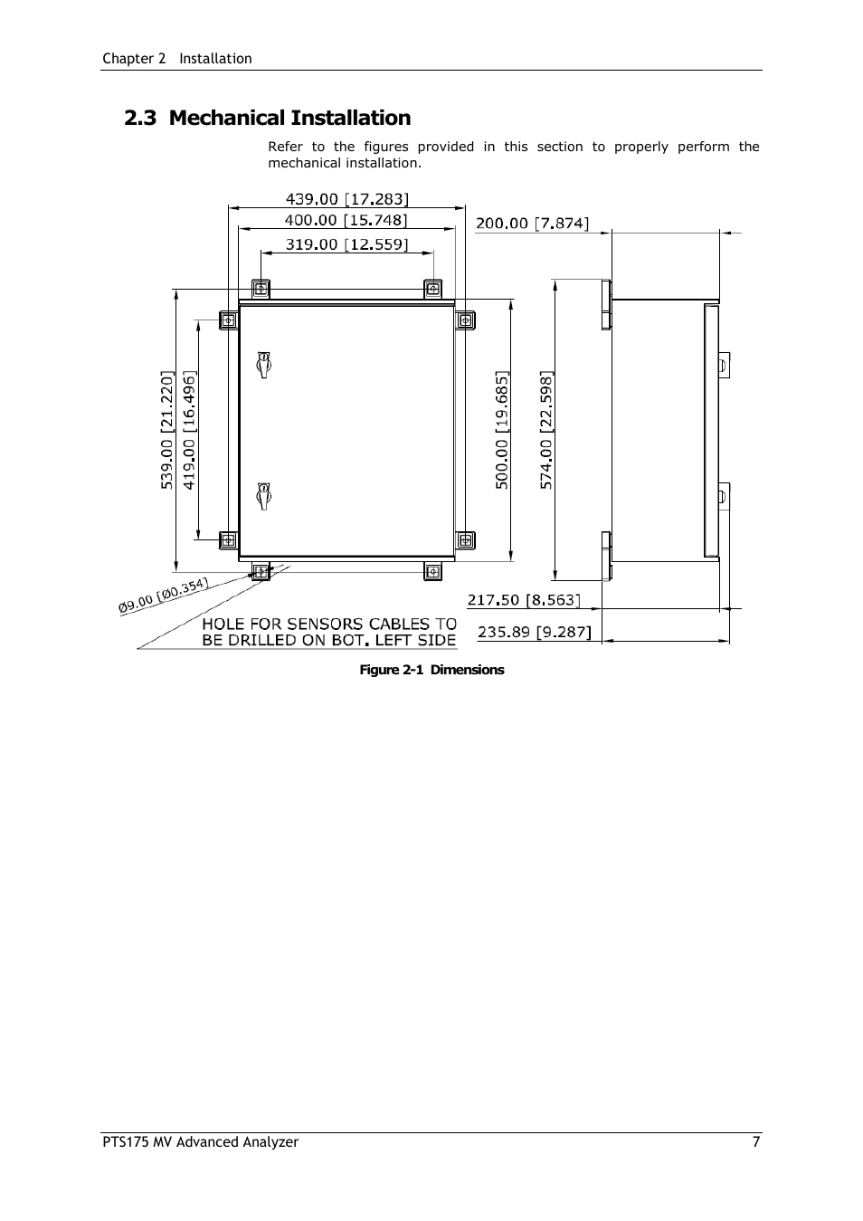 Mechanical installation, 3 mechanical installation | SATEC PTS175 Manual User Manual | Page 7 / 12