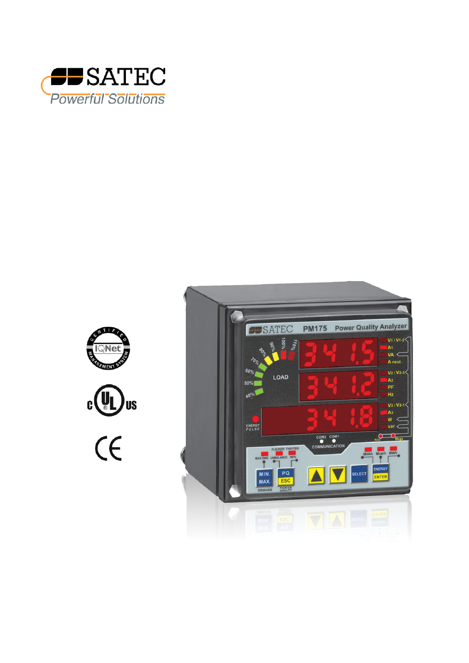 SATEC PTS175 Quick Start User Manual | 13 pages