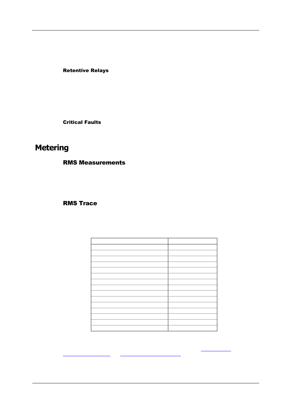 Metering, Rms measurements, Rms trace | SATEC PM180 Operation Manual User Manual | Page 20 / 184