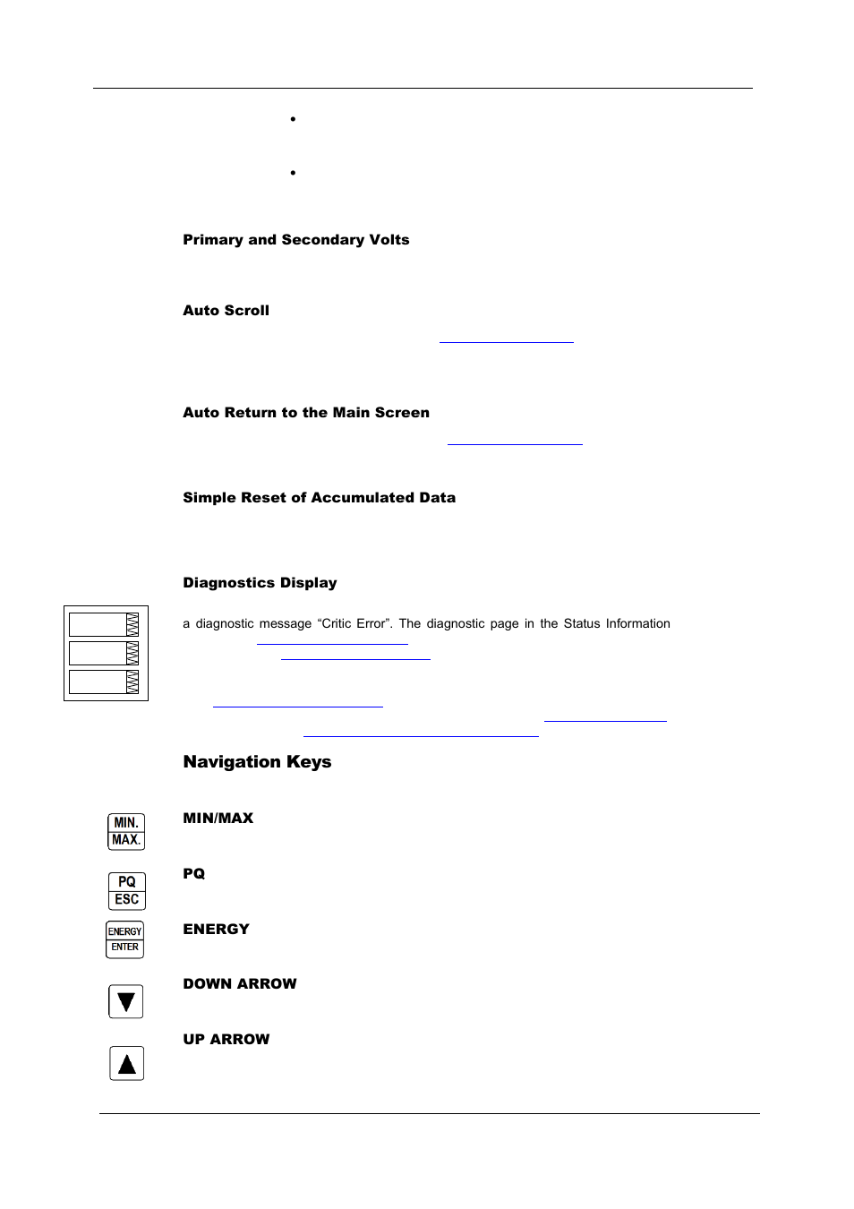 Navigation keys | SATEC PM180 Operation Manual User Manual | Page 29 / 184