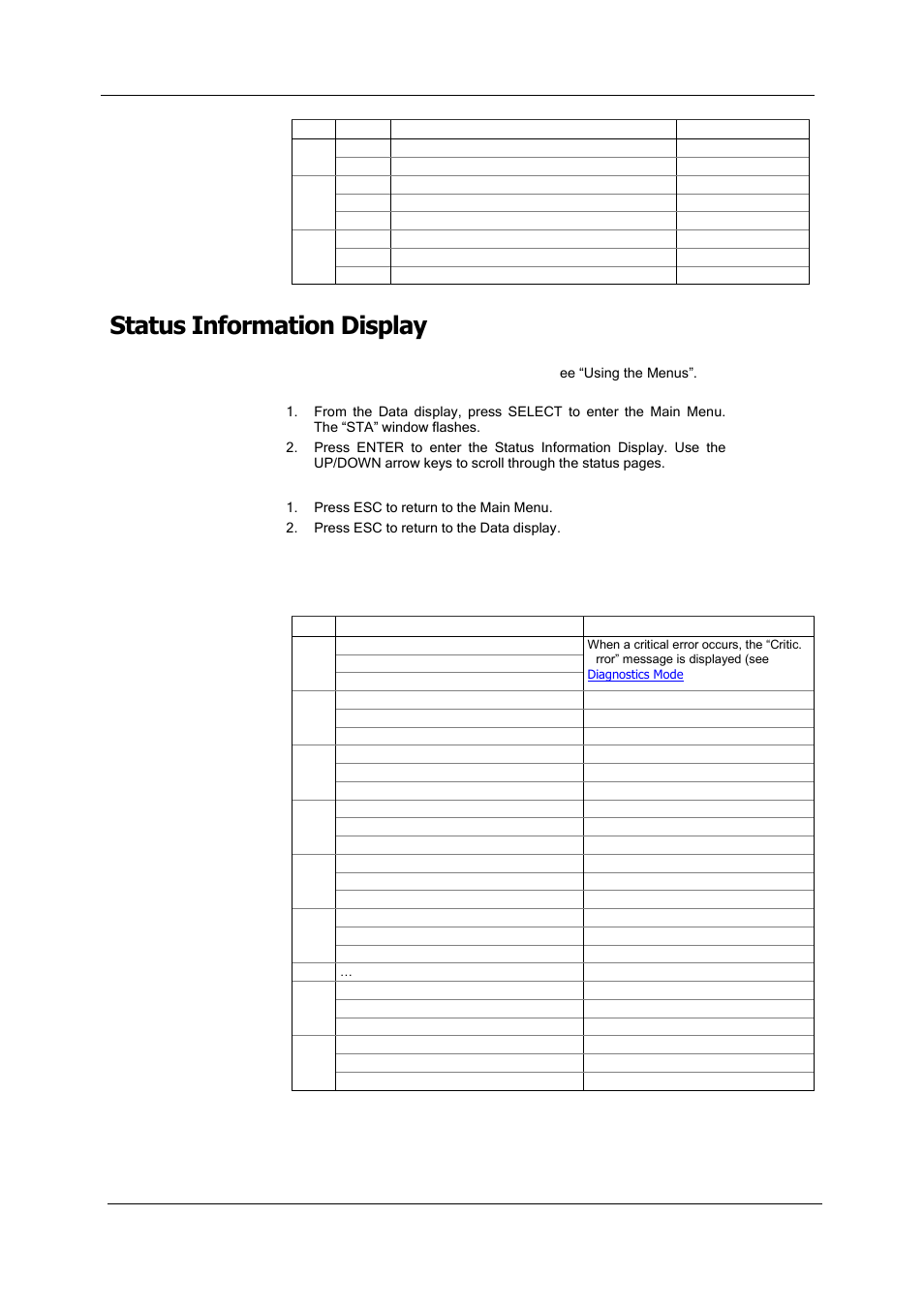 Status information display, Status, Information display | SATEC PM180 Operation Manual User Manual | Page 33 / 184