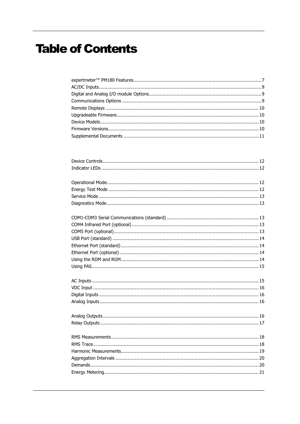 SATEC PM180 Operation Manual User Manual | Page 4 / 184
