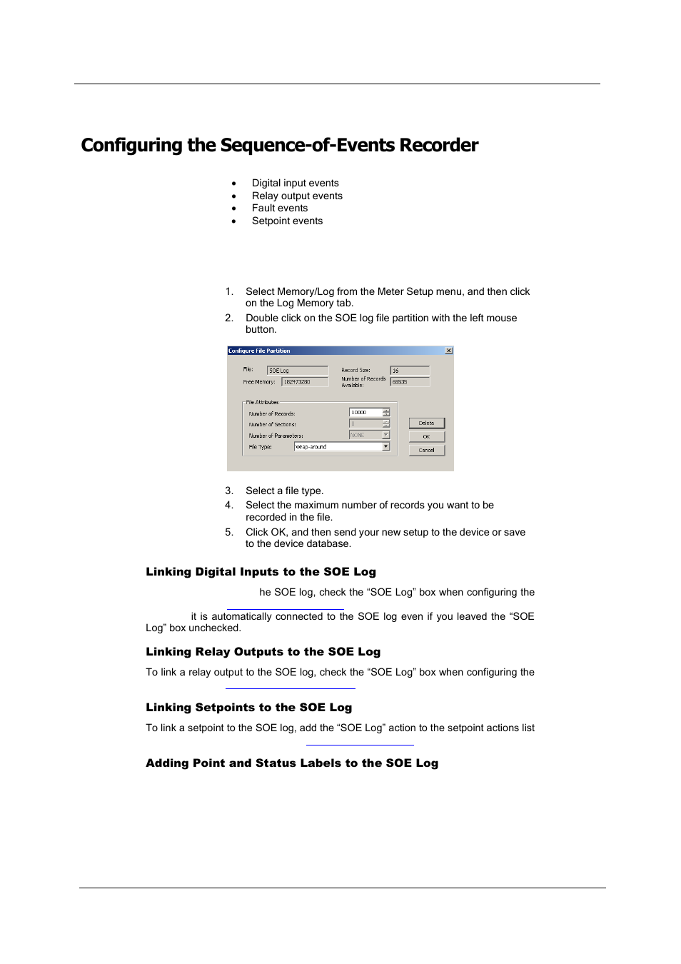 Configuring the sequence-of-events recorder | SATEC PM180 Operation Manual User Manual | Page 85 / 184