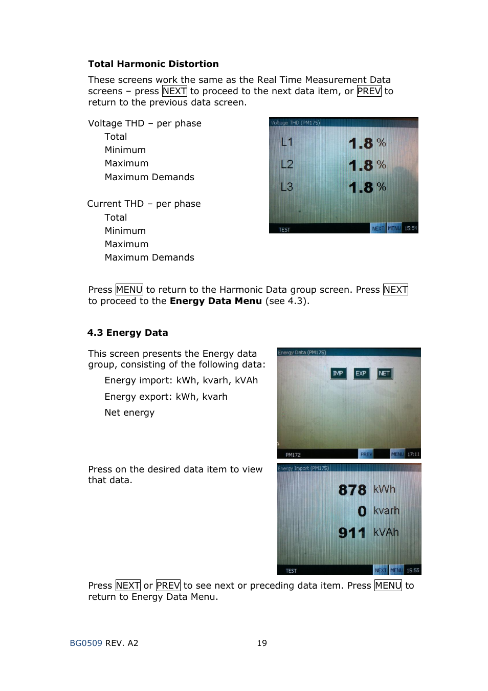 SATEC RGM180 User Manual | Page 19 / 24