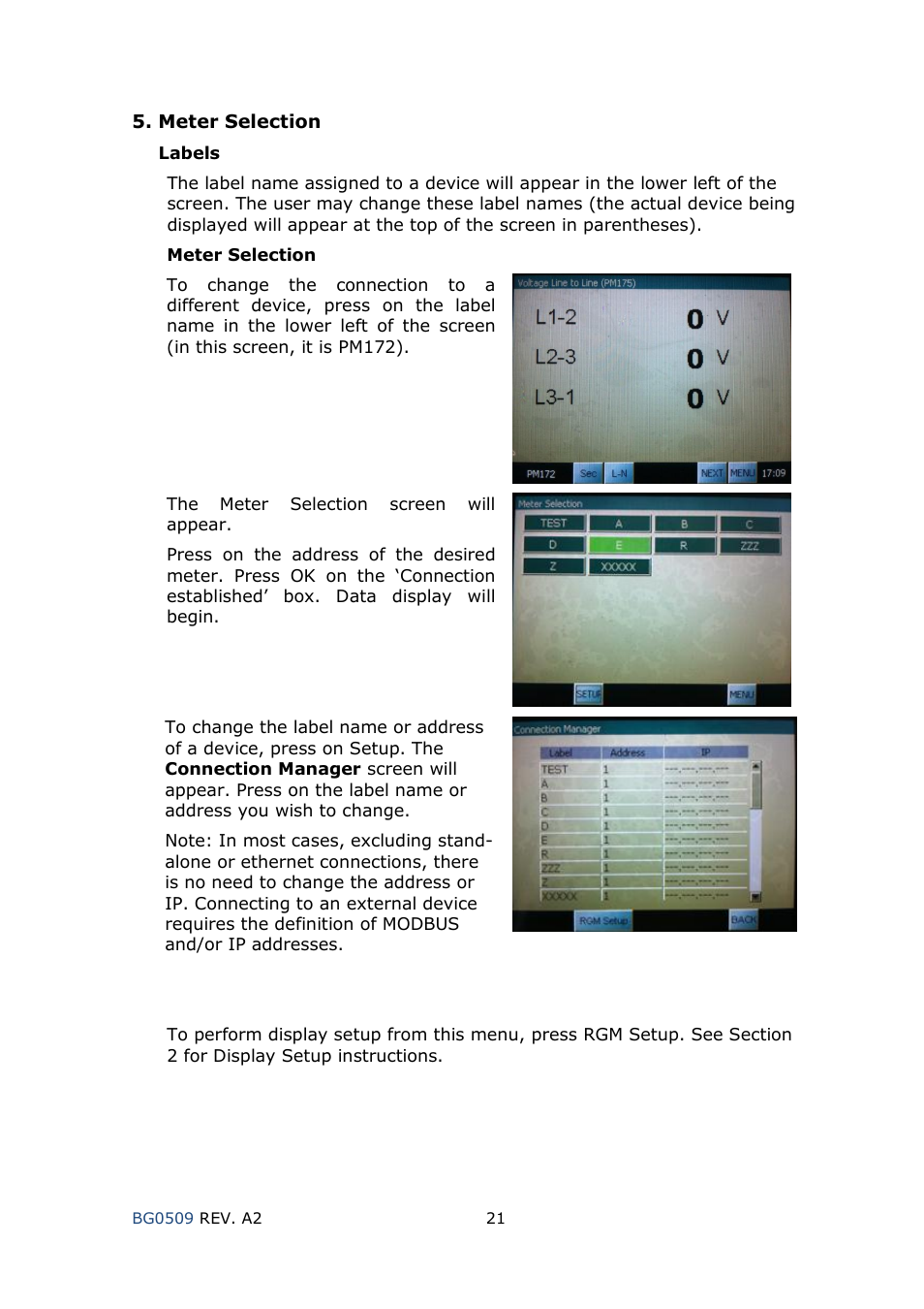SATEC RGM180 User Manual | Page 21 / 24