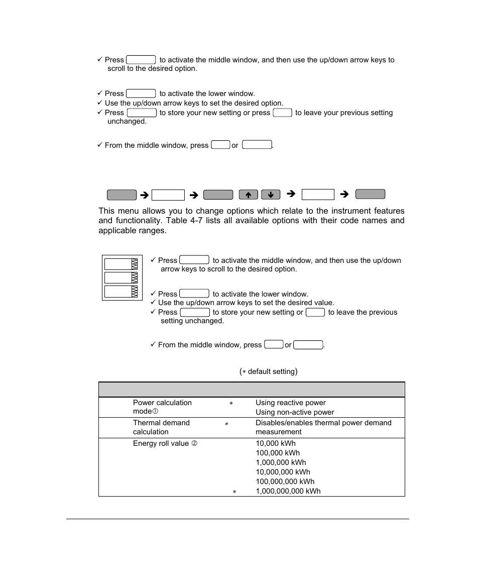 User selectable options menu, Chapter 2 installation, 11 user selectable options menu | SATEC PM296 User Manual | Page 44 / 77