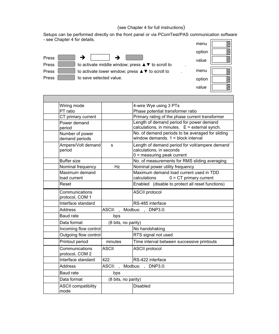 Setup | SATEC PM296 User Manual | Page 7 / 77