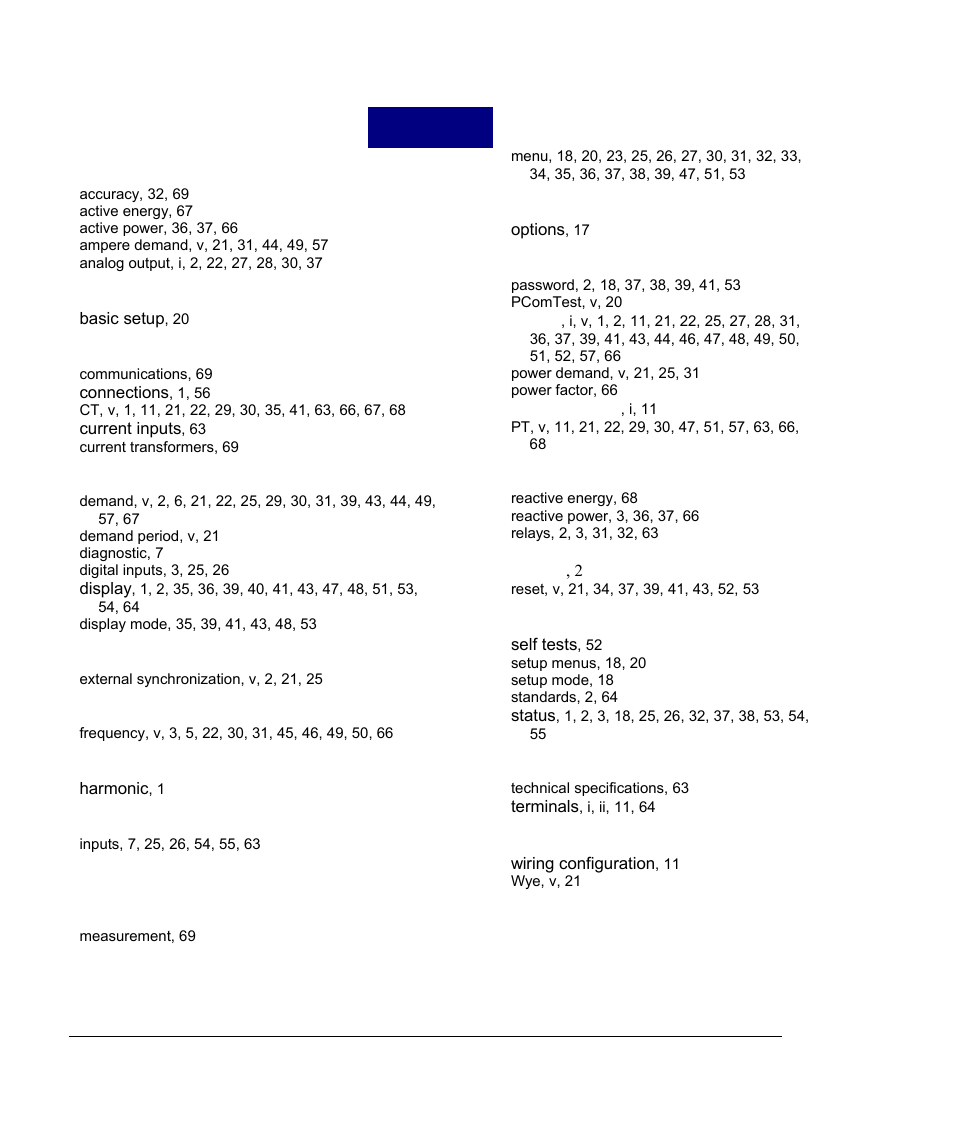 Index | SATEC PM296 User Manual | Page 77 / 77