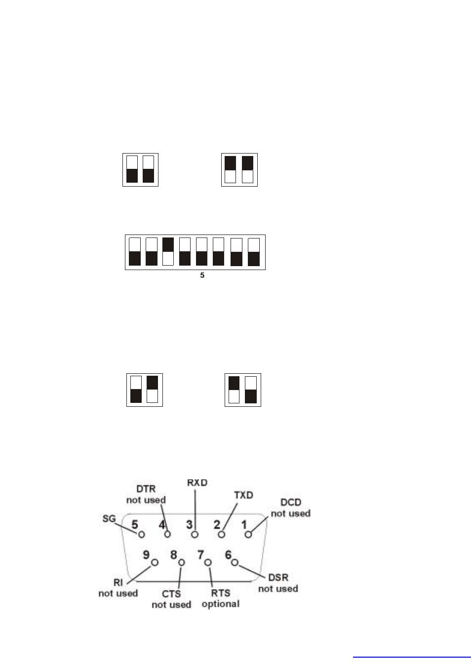 2 setting the dip switches, 3 rs-232 pinouts | SATEC RSC232 User Manual | Page 7 / 10