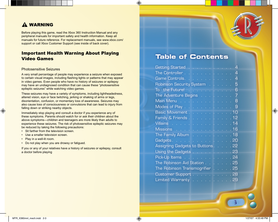 Disney Interactive Studios Meet the Robinsons for Xbox 360 User Manual | Page 2 / 14