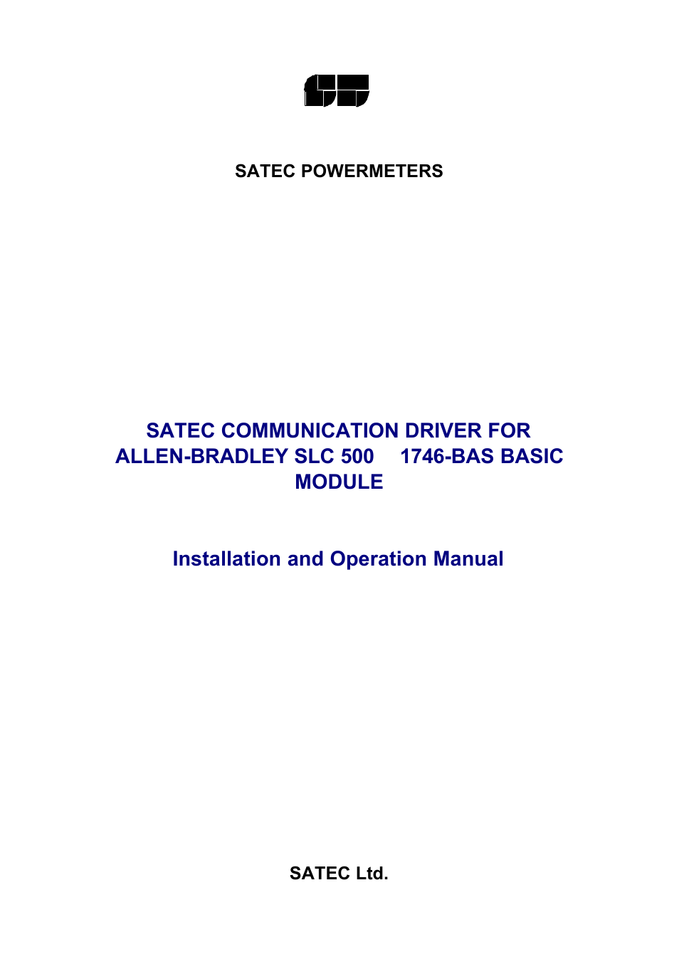 SATEC SLC500 User Manual | 24 pages